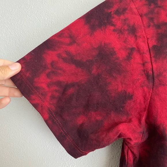 AC/DC T-shirt Mens Small Tie Dye Red For Those About to Rock Band Tee - Picture 4 of 5